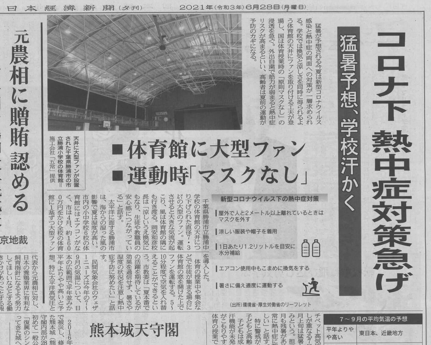 日経新聞掲載記事（2021.06.28）